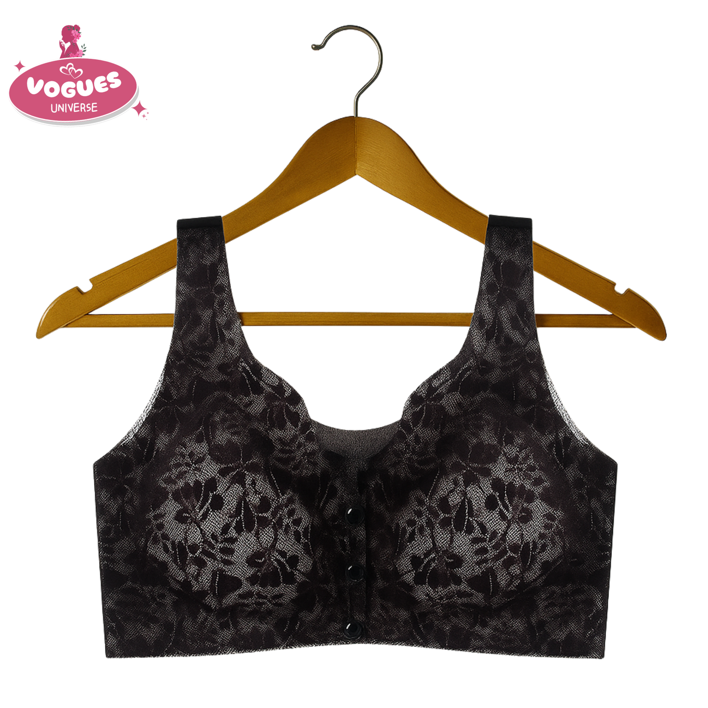Front Buttoned Breathable Vast Style Bra