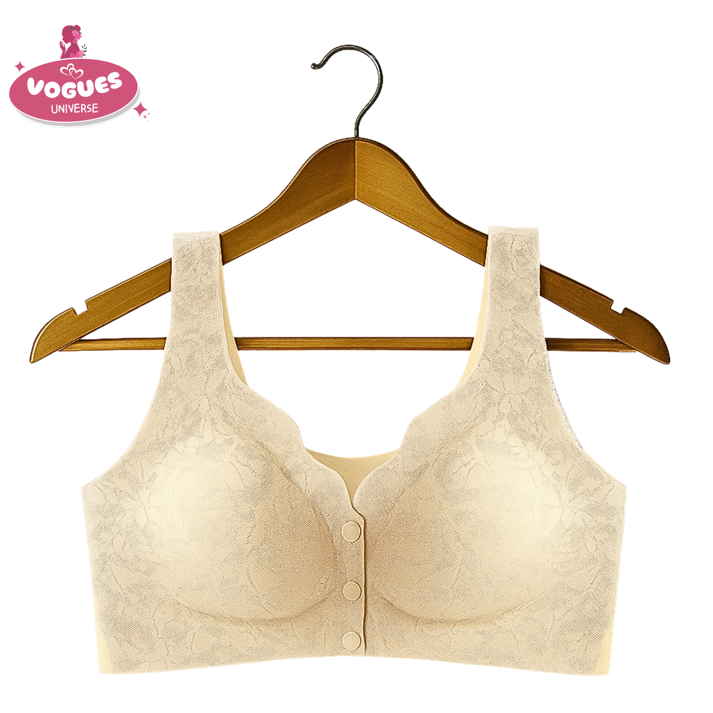 Front Buttoned Breathable Vast Style Bra