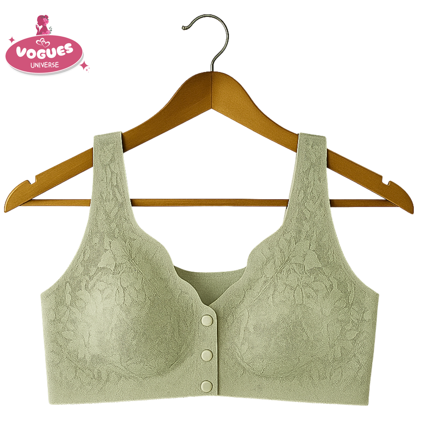 Front Buttoned Breathable Vast Style Bra